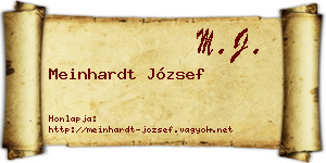 Meinhardt József névjegykártya
