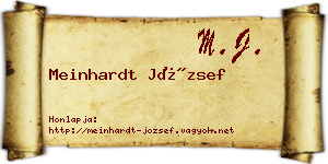 Meinhardt József névjegykártya